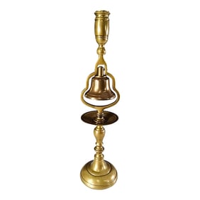 Solid Brass Tavern Bell Candle Holder