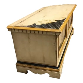 1990s Vintage Italian Hand Painted Trunk