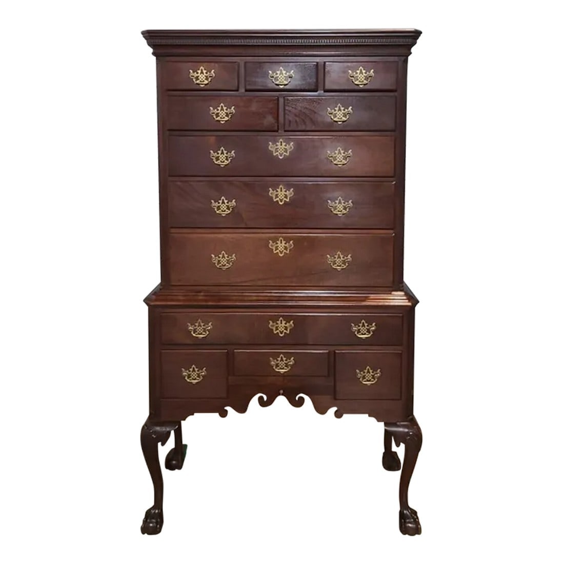 Mid 20th Century Henry Ford American Collection Century Furniture Mahogany High Boy Claw and Ball (1 of 9)