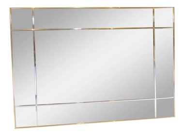 1970s Large Bassett Geometric Mirror