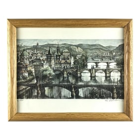Limited Edition Lithography Prague Signed and Numbered