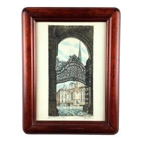Framed St. Michaels Gate, Vienna - Etching Signed