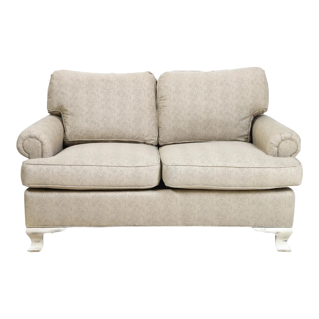 Late 20th Century Southwood Sofa Settee Faux Snakeskin Designer Fabric Made North Carolina Usa (1 of 4)