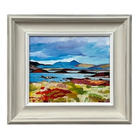 Colourful Landscape Painting of the Scottish Highlands by Contemporary Artist