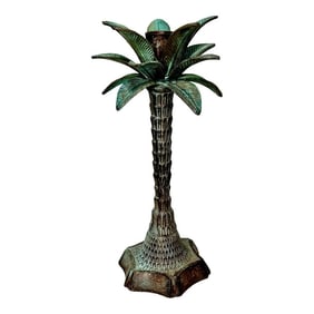 Vintage Palm Beach Regency Palm Tree Candlestick Holder