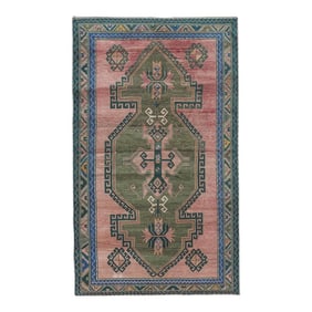 1970s Vintage Caucasian Pattern Rug 5'11" X 10'