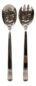 1960s English Silver Plate Salad Serving Utensils - a Pair