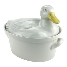 Covered Casserole Duck Design Ovenproof