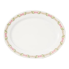 w.m. Guerin Limoges "œRose & Stem" 13.5"³ Oval Serving Platter, Hand-Gilded French