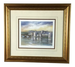 Gold Framed Print of King John's Castle by Philip Gray