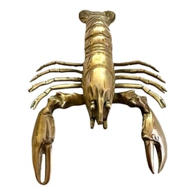 Vintage Brass Lobster/Crawdad Paperweight