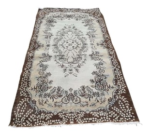 Vintage Turkish Sparta Rug in Pastel Colours 3'10'' X 7'3''