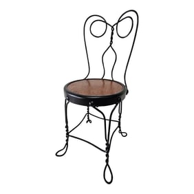 Twisted Wire Wooden Seat Small Child's Chair