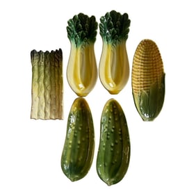 1950's Cardinal Usa Pottery Vegetable Relish Serving Dishes - a Set of Six