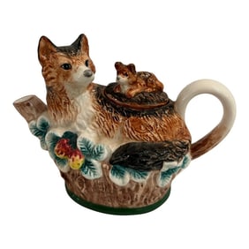 1990's Noritake "œRoyal Hunt" Red Fox Mini Teapot and Lid