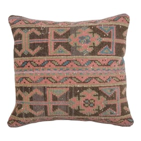 Turkish Oushak Rug Pillow Cover