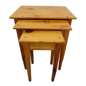 Knotty Pine Nesting Tables