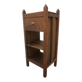 Mission Arts & Crafts Primitive Cabinet With Shelves