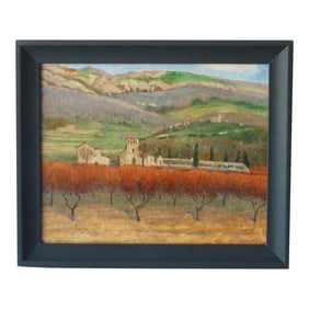 Midcentury French Vineyard Landscape