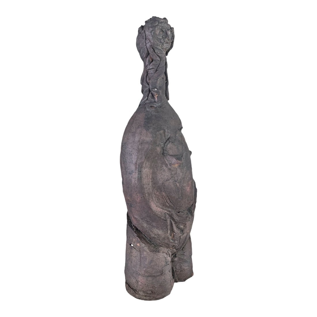 Claude Horan Hawaiian Female Sculpture – Brutalist Mid-Century Modern, Signed 14" (1 of 11)