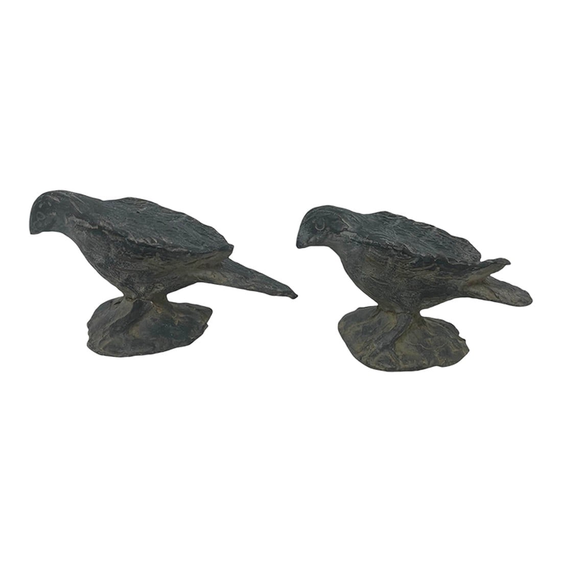 Vintage Hand Forged Cast Iron Decorative Garden Birds - a Pair (1 of 12)