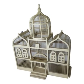 Harrods Department Store 19th Century French Gabled and Metal Hand Crafted Birdcage