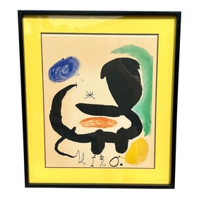 Joan MirÃ³, Abstract Composition 1950s Lithograph