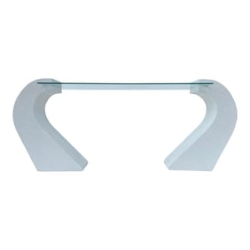 1980s Postmodern Curved Plaster Console Table
