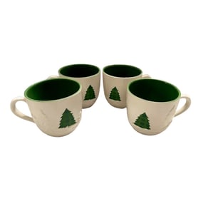 Vintage Set of 4 Starbucks Holiday Christmas Tree Mugs