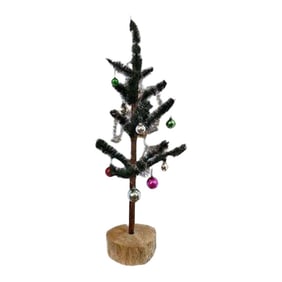 Midcentury Bottle Brush Tree W/ Ornaments
