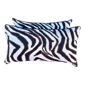 Pair of Zebra Print Pillows