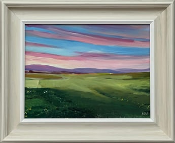Sunset at Brora Golf Course in the Scottish Highlands by Contemporary Artist, 2024
