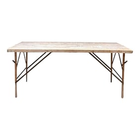 Mid 20th Century Foldable Wood Worktable Wallpaper Table