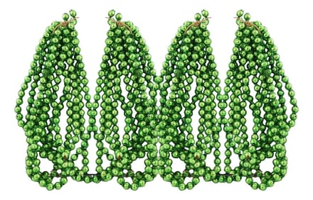 Midcentury Green Mercury Glass Garlands, 320"