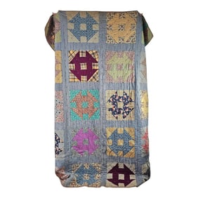 Handmade Quilt Civil War Era Churn Dash Double/ Queen Prior to 1867 Provenance