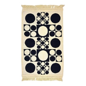 1970s Verner Panton Op Art Wall Tapestry in Geometry Pattern