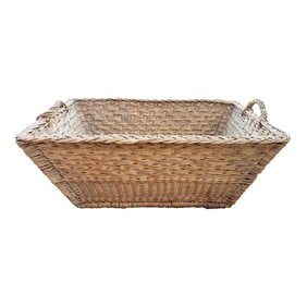 Vintage French Rustic European Rectangle Basket