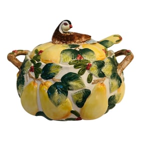 Fitz & Floyd Woodland Partridge & Pear Soup Tureen