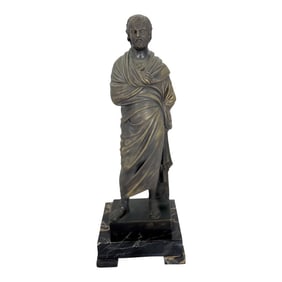 Bronze Classical Figure Statue on Marble Base – 19th Century