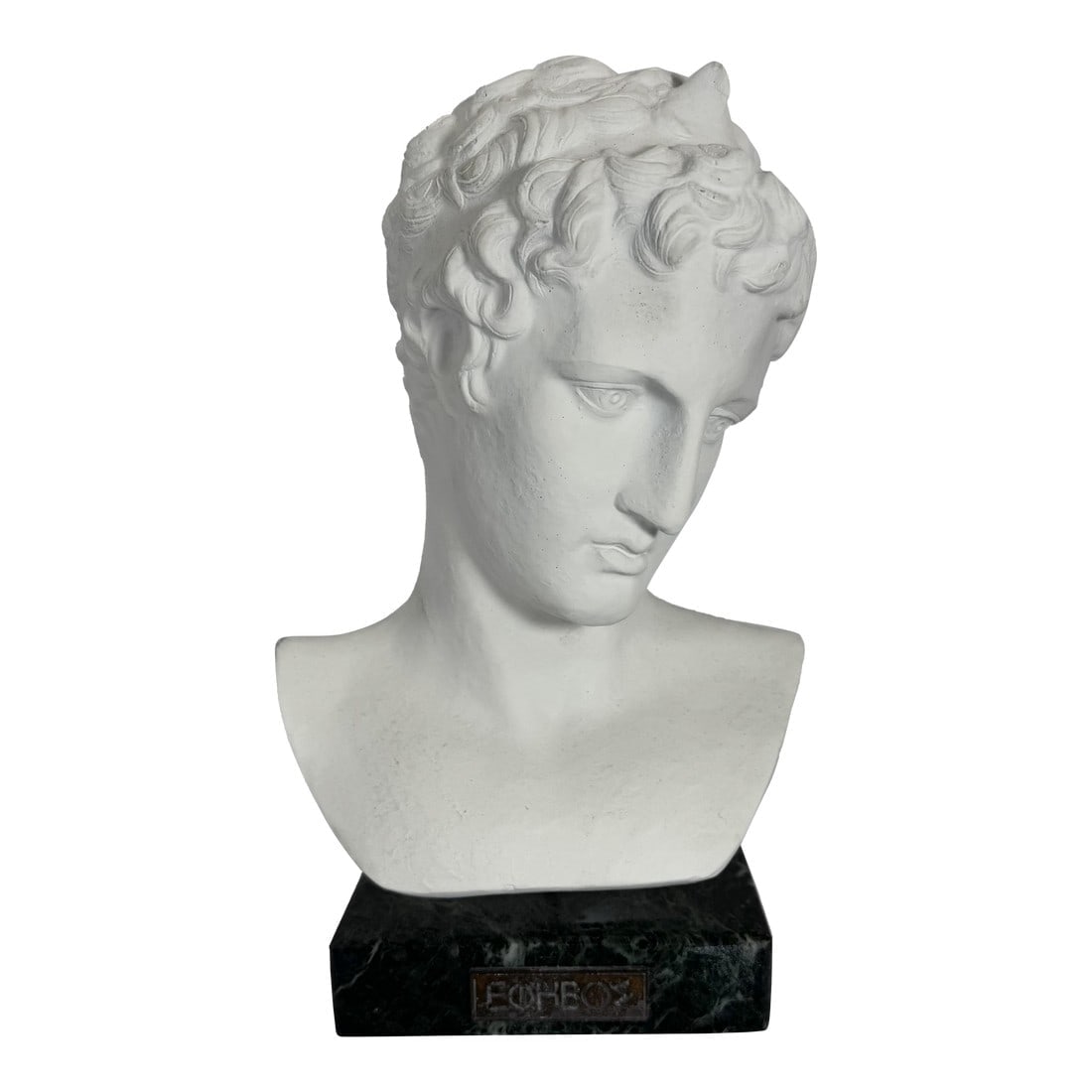 Mid 20th Century Greek Revival Bust of Eros on Marble Base (1 of 6)