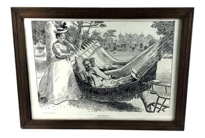 1900's Framed Life Print "Honeymooning"