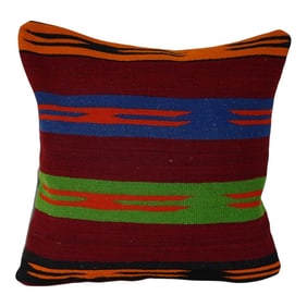 Traditional Turkish Hemp Decorative Kilim Pillow Cover