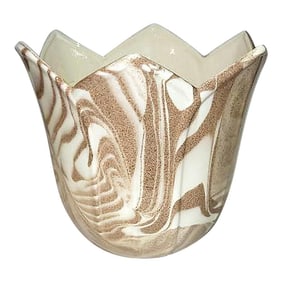 1980s Mt St Helens Ash Urn Planter Bowl