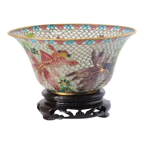 Antique Chinese Plique-Ã&nbsp;-Jour Bowl