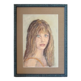 Vintage French Portrait of a Young Woman