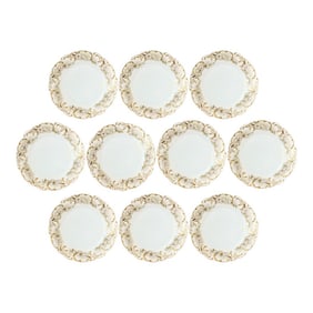 Antique Haviland Limoges Pastel Plates, Set of 10