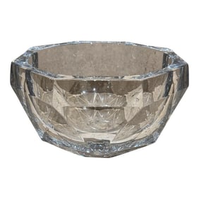 Multi Facet Crystal Bowl by Mikasa Platinum Octagon Shape