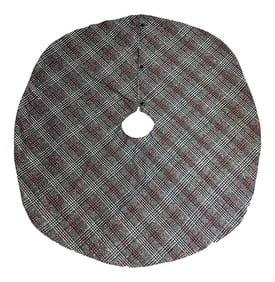 Vintage Traditional Glen Plaid Christmas Tree Skirt