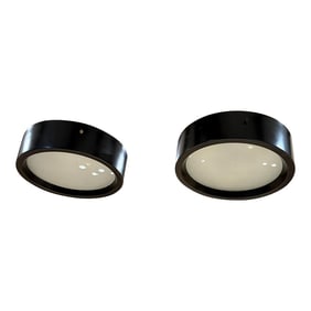 Pair of Flush Mounted Pendants Attributed to Stilnovo Italy Mid Century