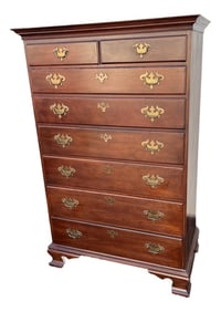 Pennsylvania House 8-Drawer Cherry Chippendale Tall Chest of Drawers